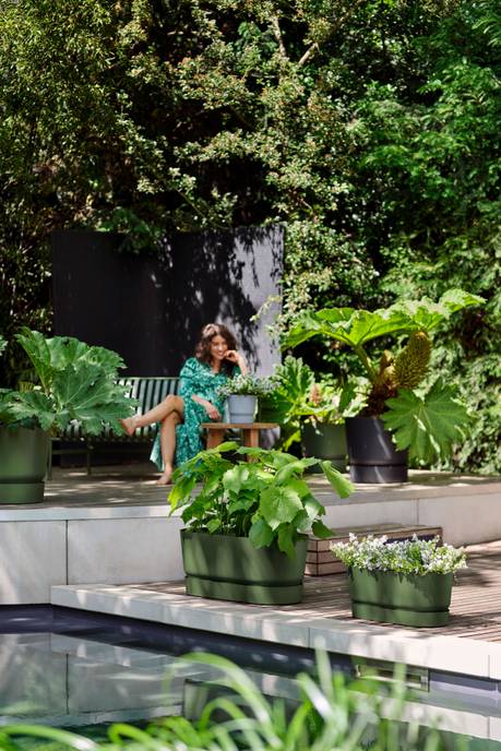 greenville terrase 80cm roues leaf green